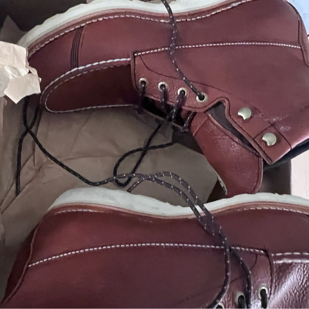 Red wing Irish Setter Men’s Chestnut Brown Leather Lace-Up Work Boots - Picture 6 of 9